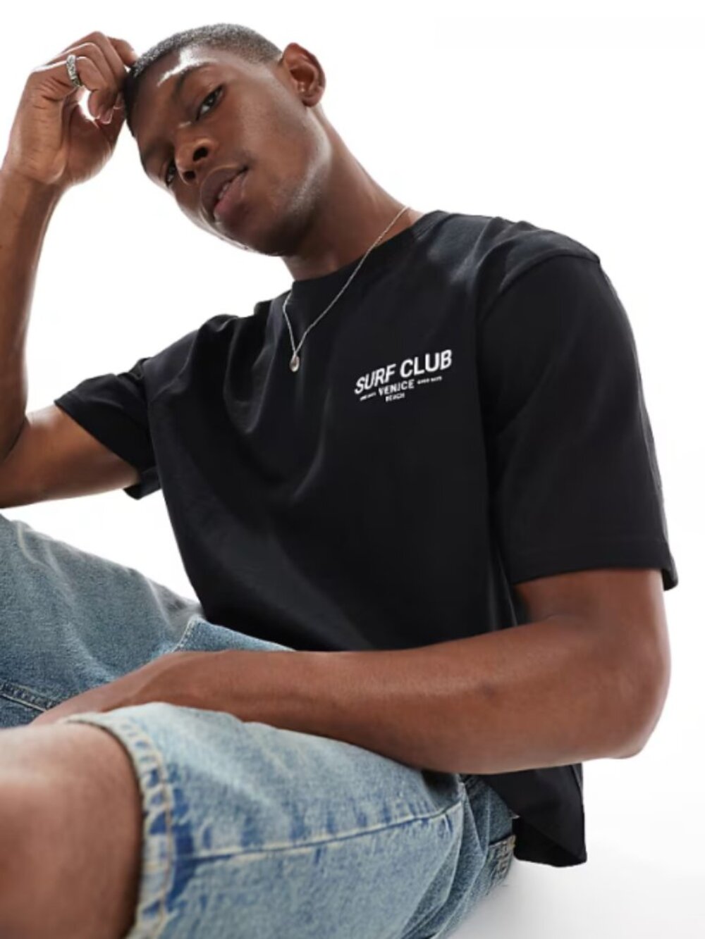 Threadbare Watson T-Shirt Black Surf Back Print Cotton Rich Men's XXL TBMT09312